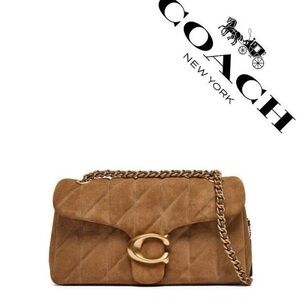 Coach Tan Quilted Shoulder Bag